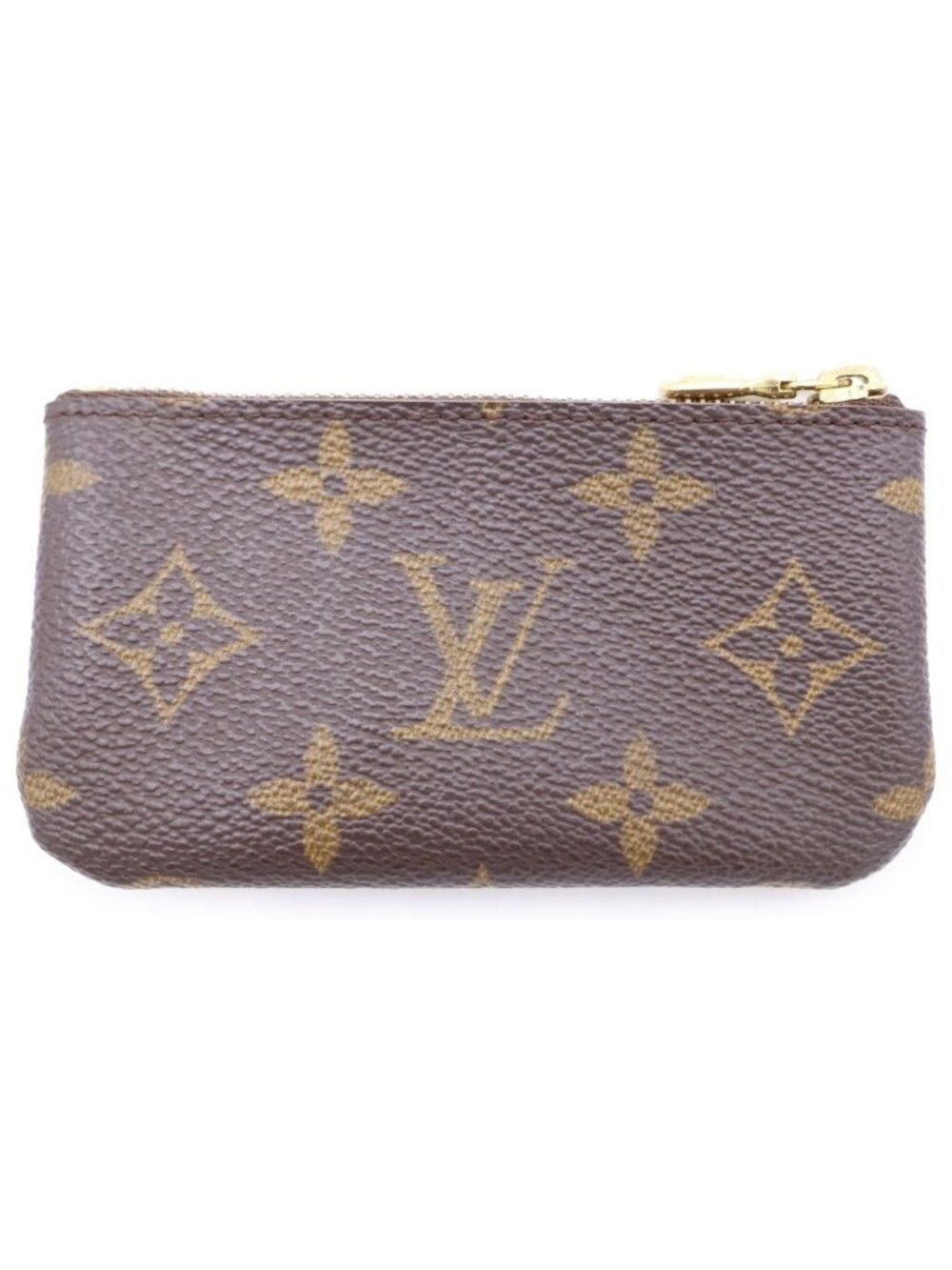 Louis Vuitton Monogram Pochette Cles Zip Coin Case Brown - Picture 2 of 6